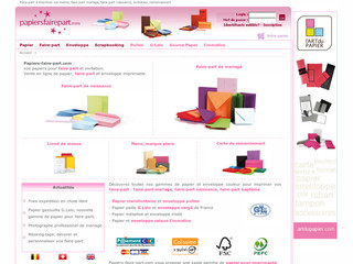 Aperçu visuel du site http://www.papiers-faire-part.com