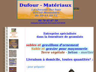 Aperçu visuel du site http://dufourmateriaux.wifeo.com/