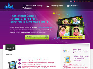 Photo album, logiciel livre photo personnalisé, PhotosArtist-Vertige - Album-photo-artist.com