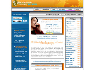 Aperçu visuel du site http://www.callshop-solution.com