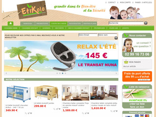 Etikolo.com - Vente en ligne de la chambre bébé enfant et des matelas enfant