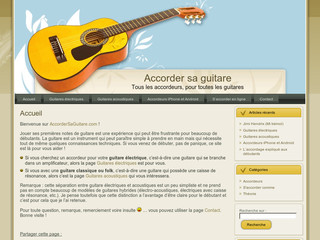 Aperçu visuel du site http://www.accordersaguitare.com