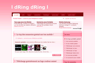 Aperçu visuel du site http://www.dring-dring.com