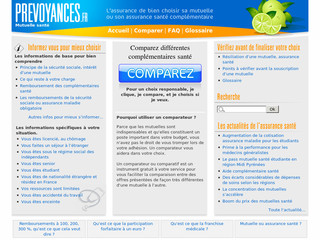 Aperçu visuel du site http://www.prevoyances.fr