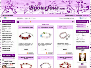 Aperçu visuel du site http://www.bijouxfous.com
