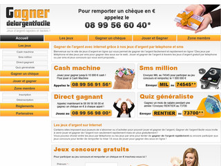 Aperçu visuel du site http://www.gagnerdelargentfacile.fr
