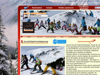 Aperçu visuel du site http://www.esprit-montagne.org/