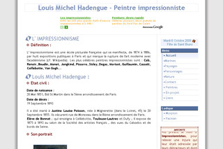 Hadengue Louis Michel, Peintre impressionniste