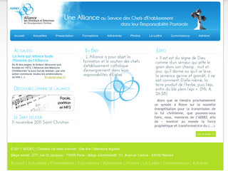 Aperçu visuel du site http://www.addec.fr