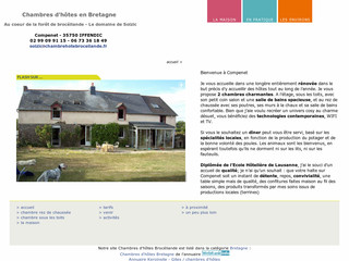 Aperçu visuel du site http://www.chambrehotebroceliande.fr