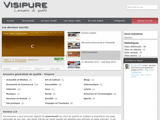 Aperçu visuel du site http://www.visipure.com