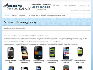 Aperçu visuel du site http://www.accessoires-samsung-galaxy.com