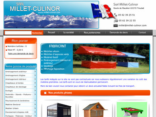 Aperçu visuel du site http://www.millet-culinor.com/