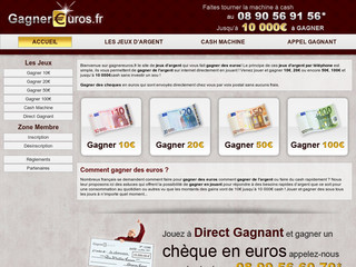 Aperçu visuel du site http://www.gagnereuros.fr/
