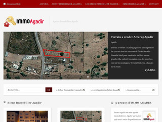 Aperçu visuel du site http://www.immoagadir.com