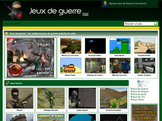 Aperçu visuel du site http://www.jeux-de-guerre.biz