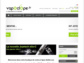 Aperçu visuel du site http://www.vapoclope.fr