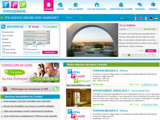 Aperçu visuel du site http://www.tps-immobiliere.com