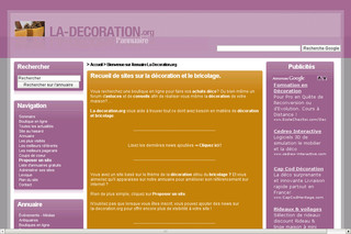 Aperçu visuel du site http://www.la-decoration.org