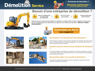 Aperçu visuel du site http://www.demolition-service.fr/