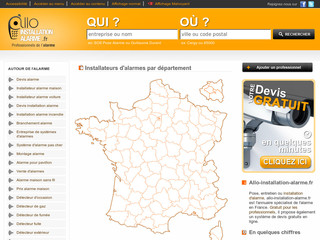 Aperçu visuel du site http://www.allo-installation-alarme.fr
