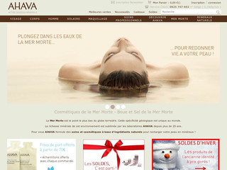 Aperçu visuel du site http://www.ahava-france.fr