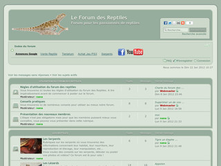 Aperçu visuel du site http://www.le-forum-des-reptiles.fr