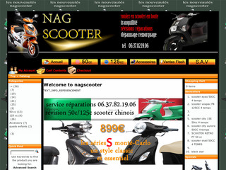 Aperçu visuel du site http://www.nagscooter.com