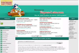 Aperçu visuel du site http://www.express-lettre.com