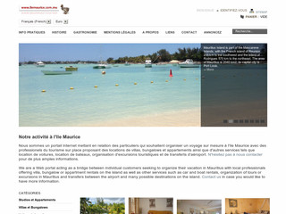 Aperçu visuel du site http://www.ilemaurice.com.mu