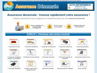 Aperçu visuel du site http://www.devis-assurance-decennale.fr