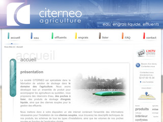 Aperçu visuel du site http://www.citerneo-agriculture.fr
