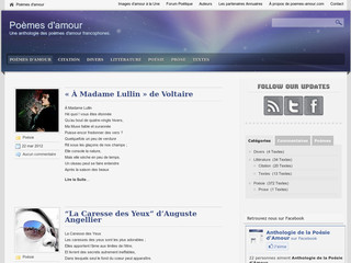 Aperçu visuel du site http://www.poemes-amour.com
