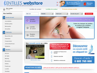 Lentilles-webstore.com - Vente en ligne de lentilles de contact