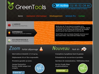 Aperçu visuel du site http://www.greentools.fr