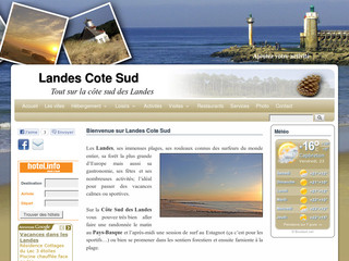 Aperçu visuel du site http://www.landes-cote-sud.com