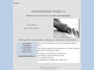 Cabinet d'Ostéopathie Paris 15 Chloé Arnoux-Boulongne - Osteoparis15.fr