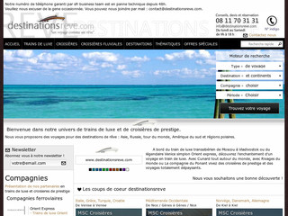 Aperçu visuel du site http://www.destinationsreve.com