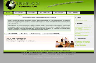 Aperçu visuel du site http://www.inolam-formation.fr
