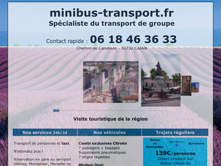 Aperçu visuel du site http://www.minibus-transport.fr