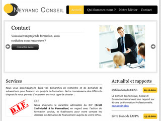 Aperçu visuel du site http://www.neyrand-conseil.fr
