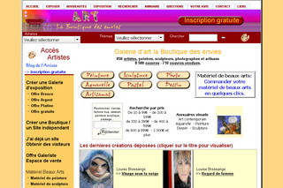 Aperçu visuel du site http://www.boutiquedesenvies.com