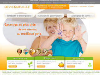 Aperçu visuel du site http://www.le-devis-mutuelle.com