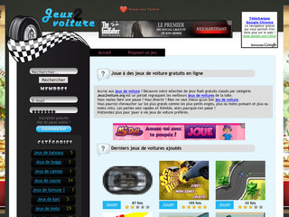 Aperçu visuel du site http://www.jeux2voiture.org