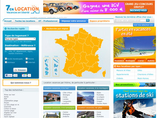 Aperçu visuel du site http://www.7enlocation.com