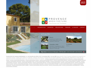 Aperçu visuel du site http://www.provence-architecture.com