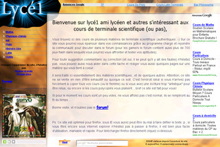 Aperçu visuel du site http://lyce1.free.fr