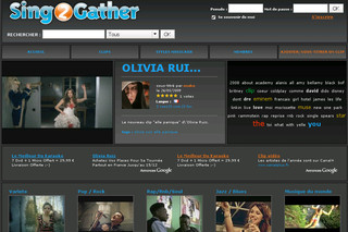Aperçu visuel du site http://www.sing2gather.com