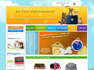 Aperçu visuel du site http://www.le-coin-des-animaux.fr