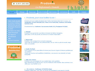 Aperçu visuel du site http://www.prodomis.fr